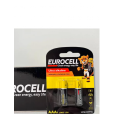 Eurocell Батарейки алкалиновые AAА 2шт (мизинчиковые)